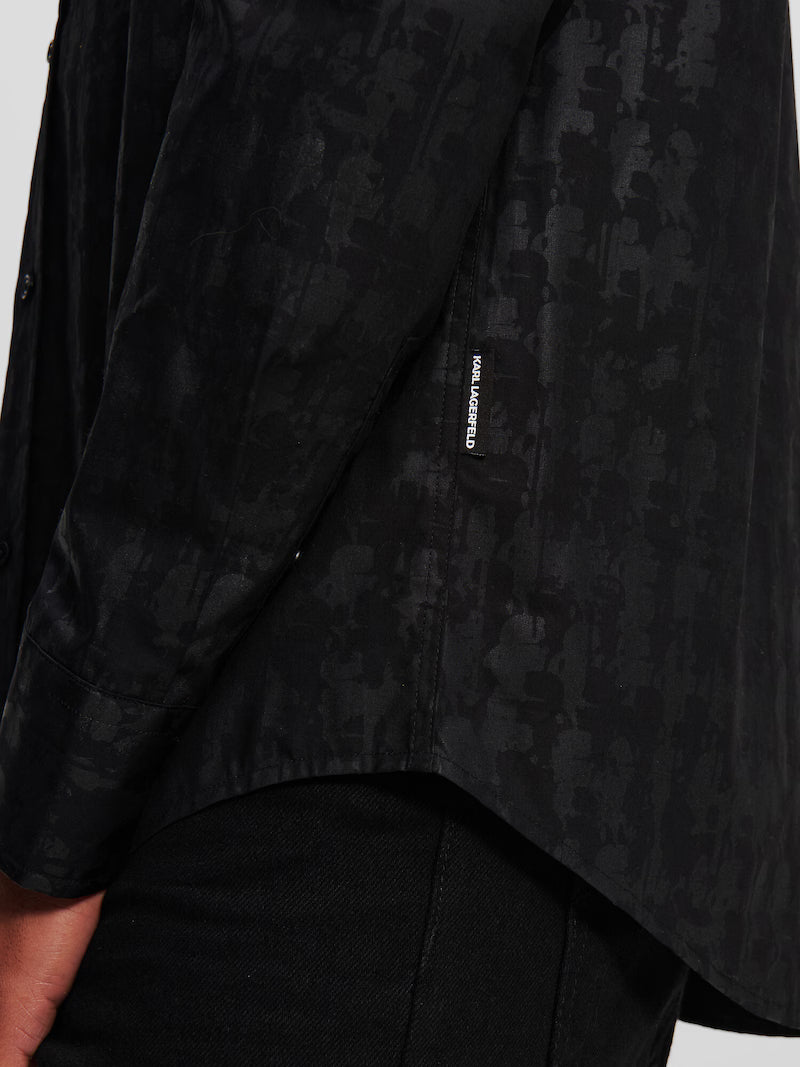 Памучна риза KARL LAGERFELD KARL LAGERFELD