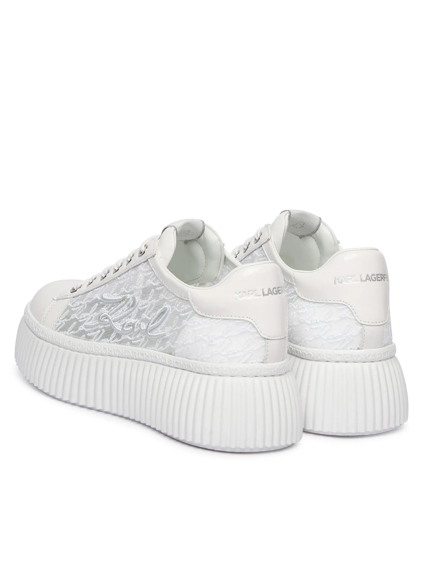 Дамски сникърси Karl Lagerfeld Kreeper Lo KL42326 – Бели KARL LAGERFELD