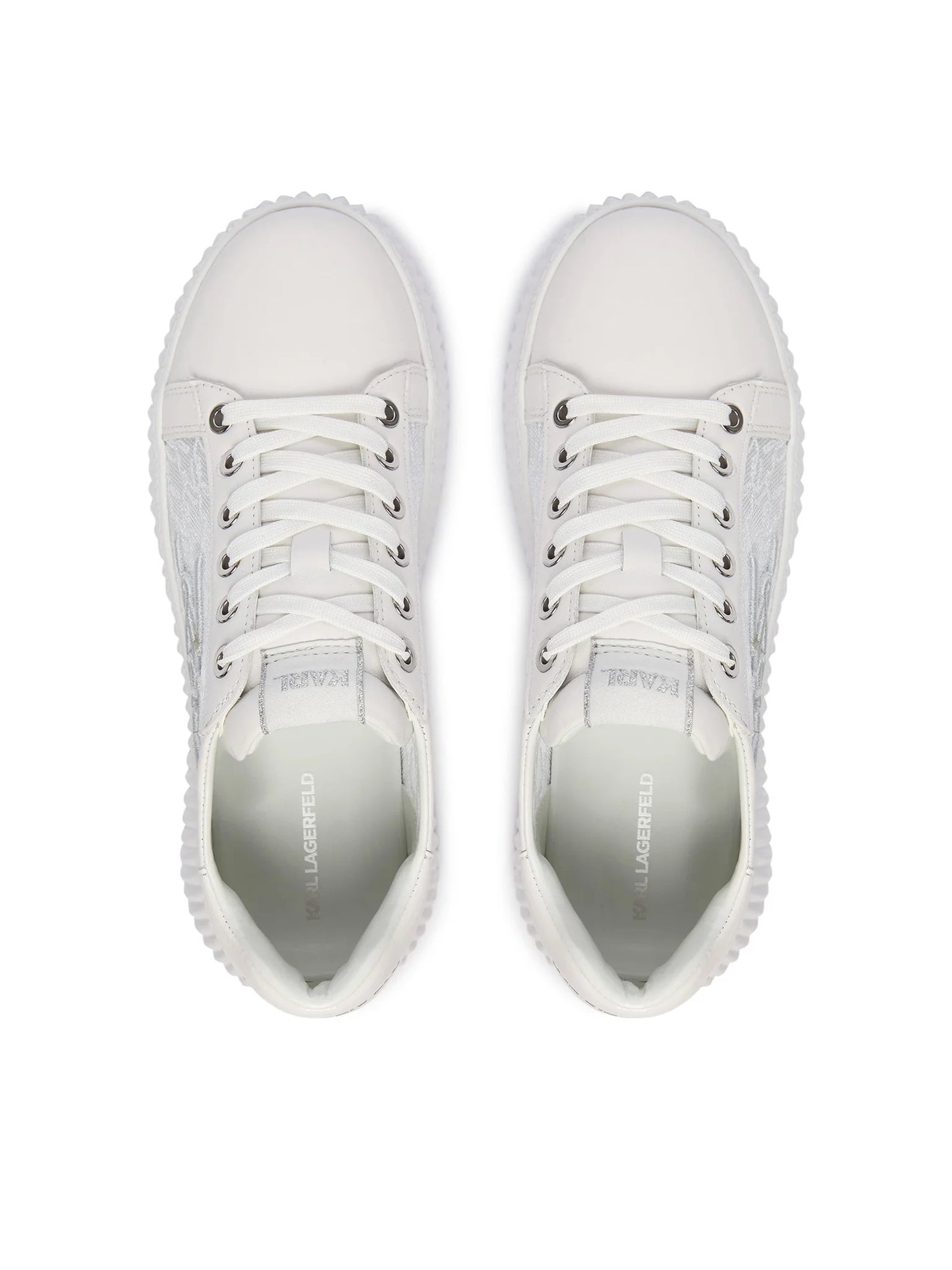 Дамски сникърси Karl Lagerfeld Kreeper Lo KL42326 – Бели KARL LAGERFELD