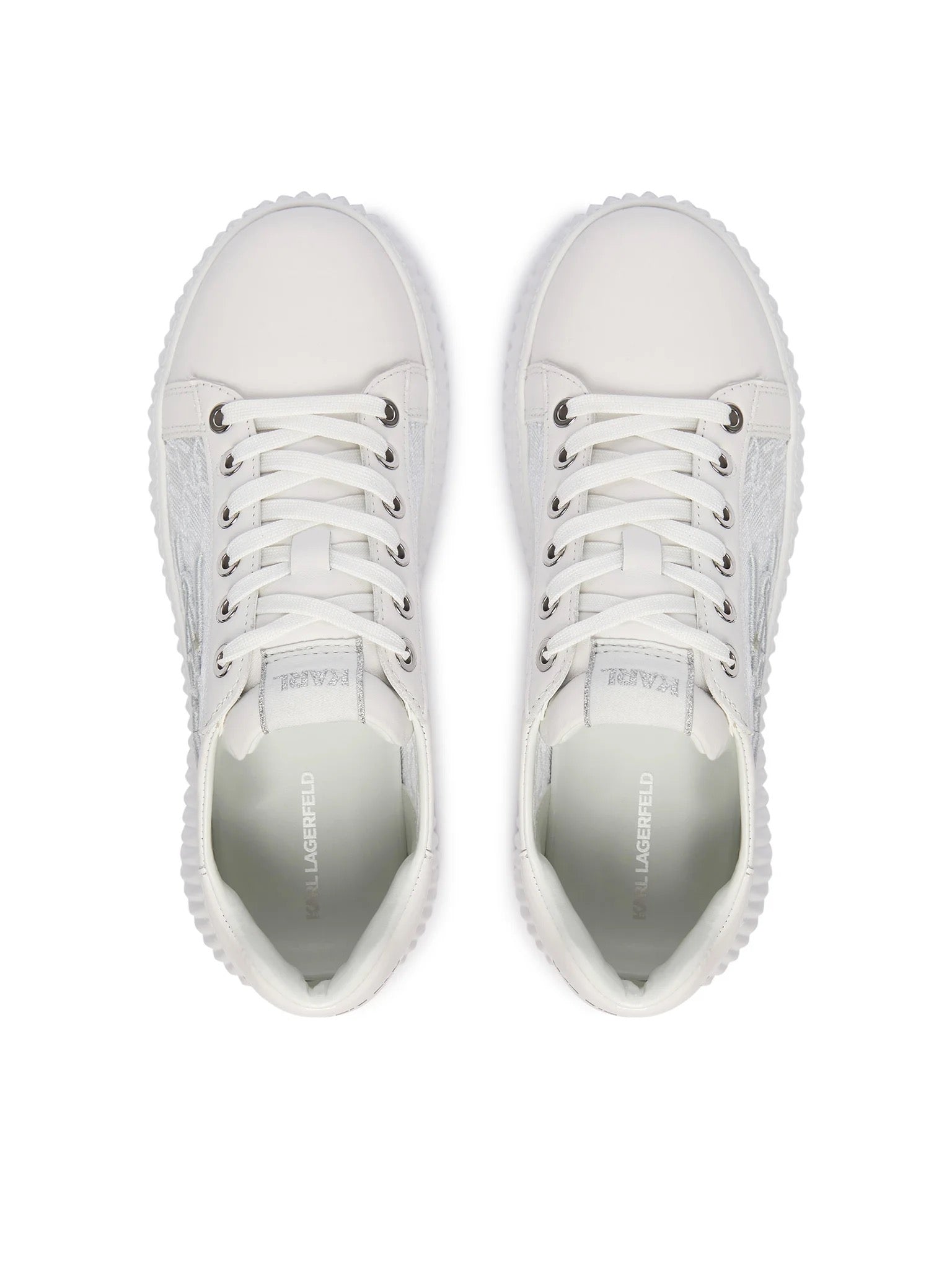 Дамски сникърси Karl Lagerfeld Kreeper Lo KL42326 – Бели KARL LAGERFELD