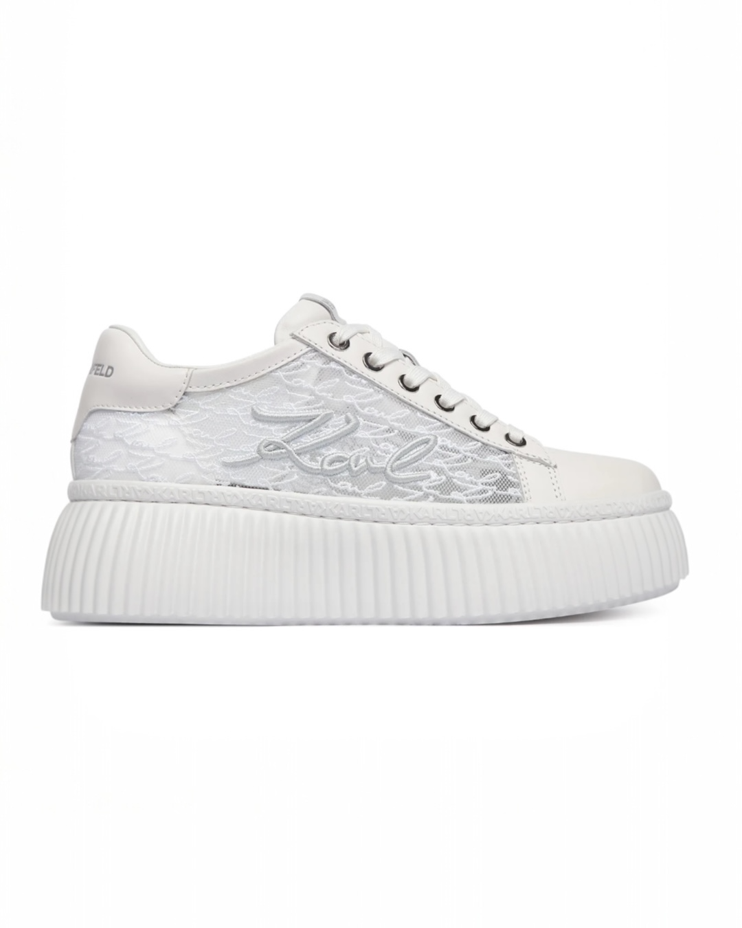 Дамски сникърси Karl Lagerfeld Kreeper Lo KL42326 – Бели KARL LAGERFELD
