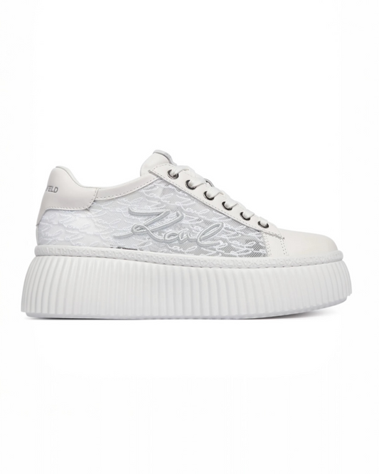 Дамски сникърси Karl Lagerfeld Kreeper Lo KL42326 – Бели KARL LAGERFELD